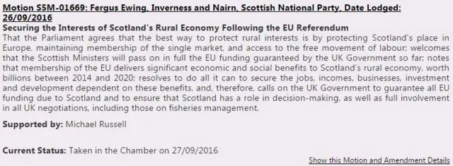 SNP motion