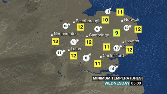 Weather graphic for 05:00 Wednesday