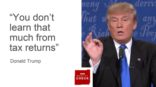 Donald Trump: "You don't learn that much from tax returns"