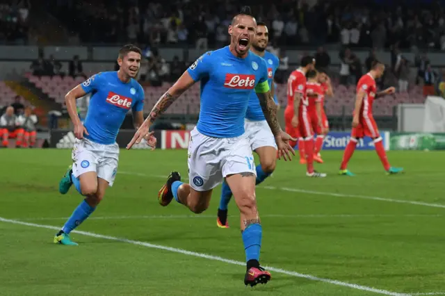 Napoli's Marek Hamsik celebrates