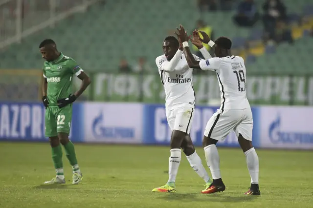 Matuidi celebrates after taking PSG level