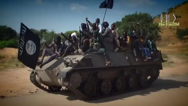 Tank captured by Boko Haram fighters