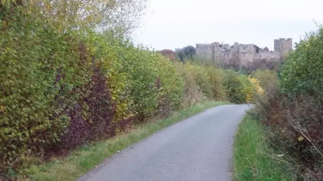 Ludlow road leading to castle