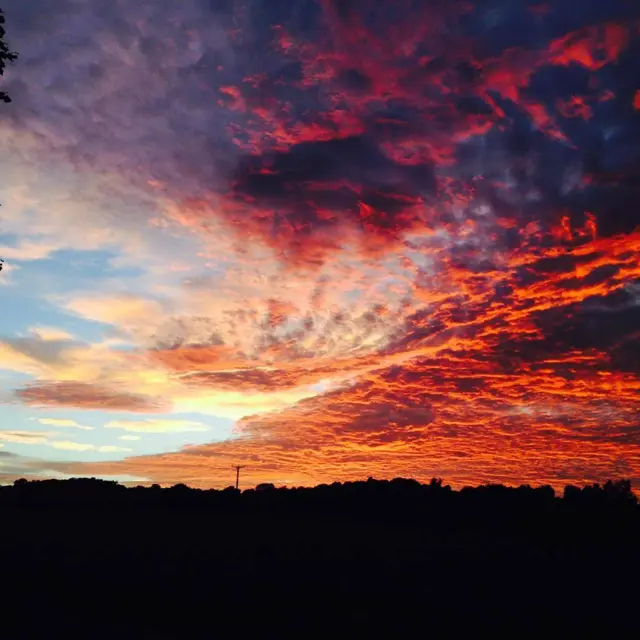 Sunset over Shrewsbury