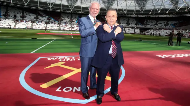 West Ham joint-chairmen David Gold (left) and David Sullivan