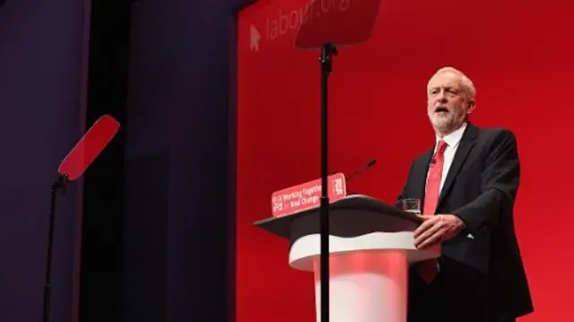 Jeremy Corbyn at party conference