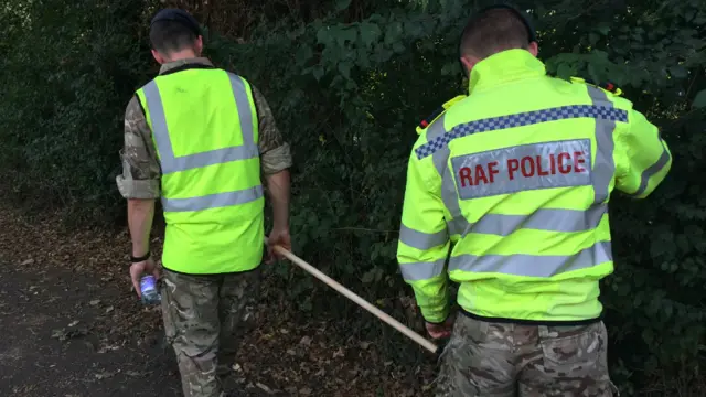 RAF Police in the search