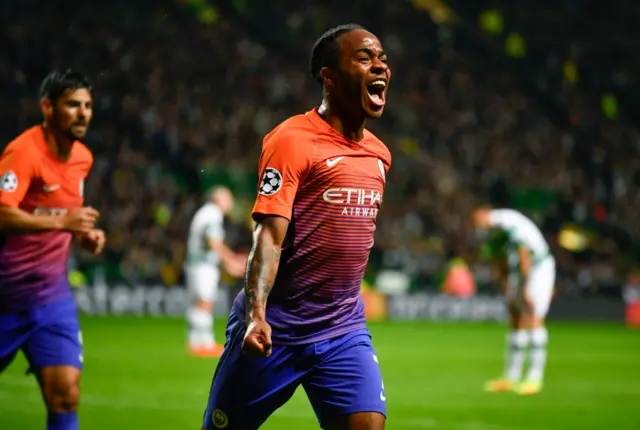 Raheem Sterling celebrates