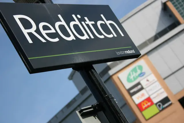 Redditch station sign