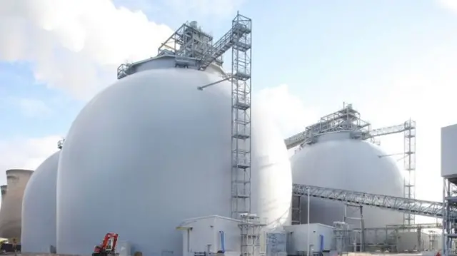 Drax power station biomass domes
