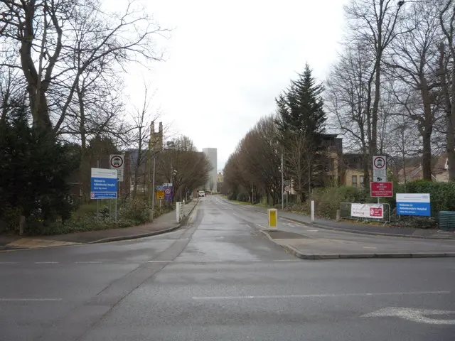 Addenbrooke's entrance near Elsworth House