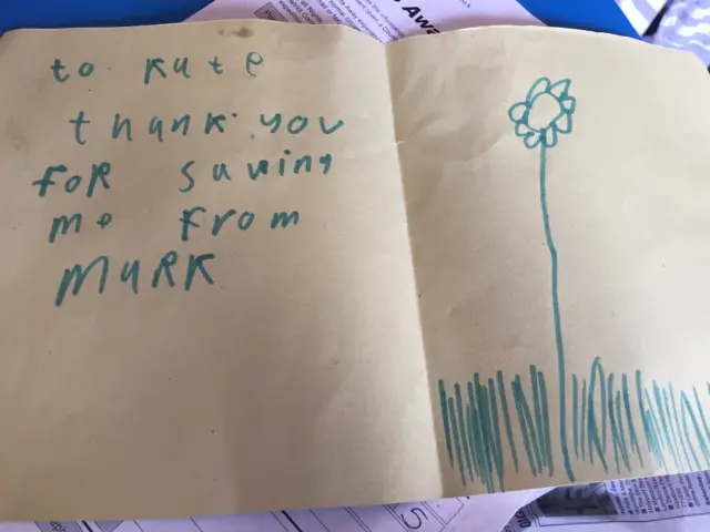 Thank you note from toddler