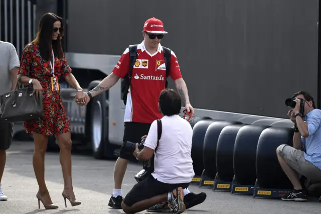 Kimi Raikkonen and wife