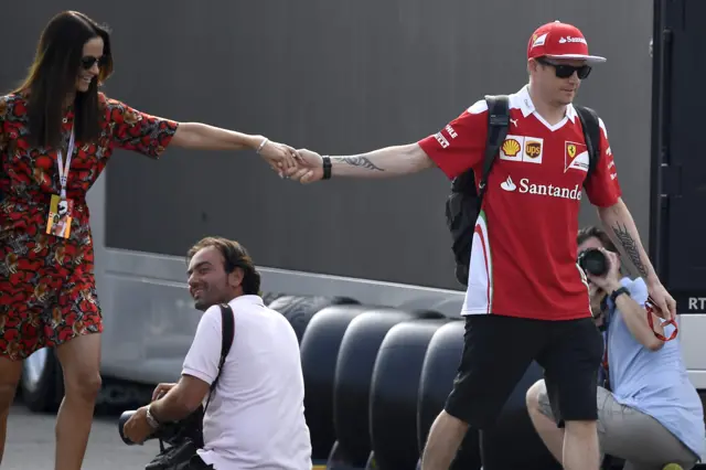 Kimi Raikkonen and wife