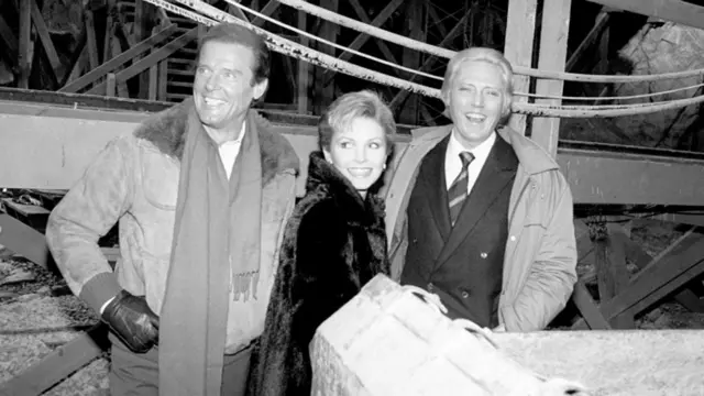 Sir Roger Moore, Fiona Fullerton and Christopher Walken