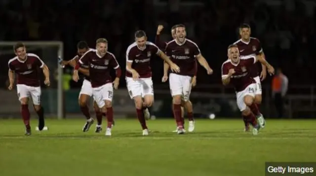 Cobblers team celebrating