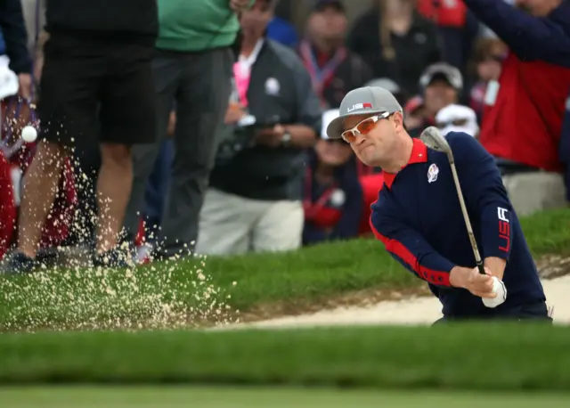 Zach Johnson in the bunker