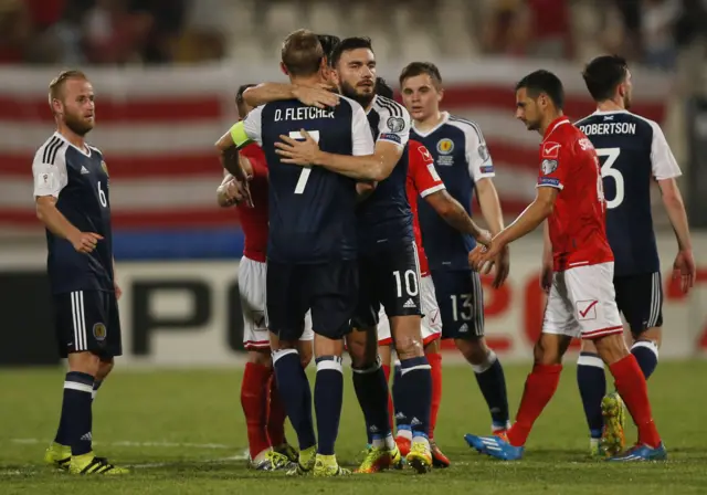 Scotland players celebrate