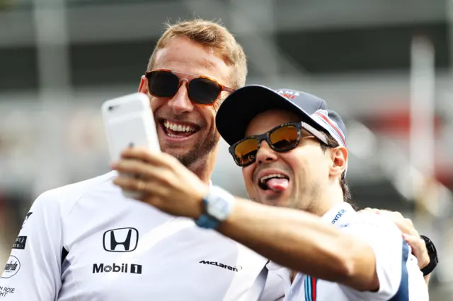 Jenson Button and Felipe