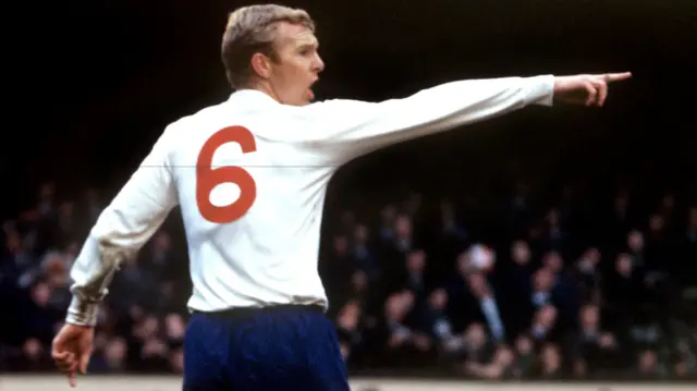 Bobby Moore playing for England