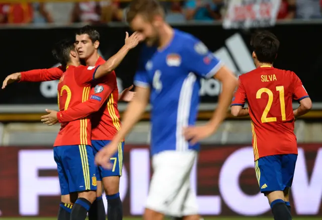 Morata celebrates