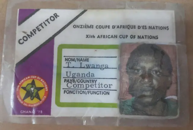 Lwanga's accreditation card from Ghana