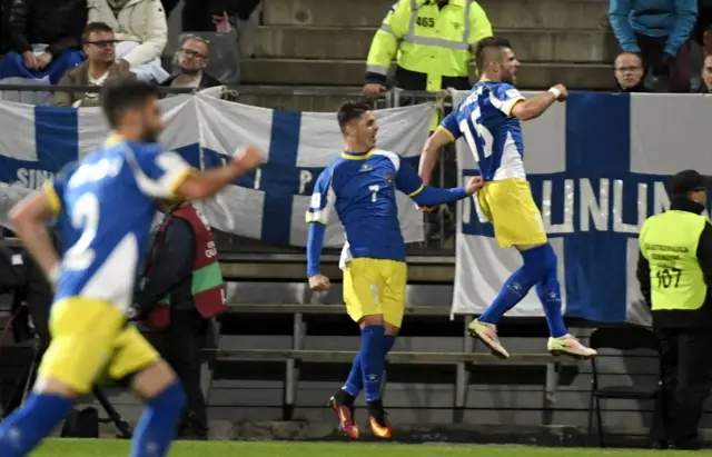 Kosovo celebrate their goal