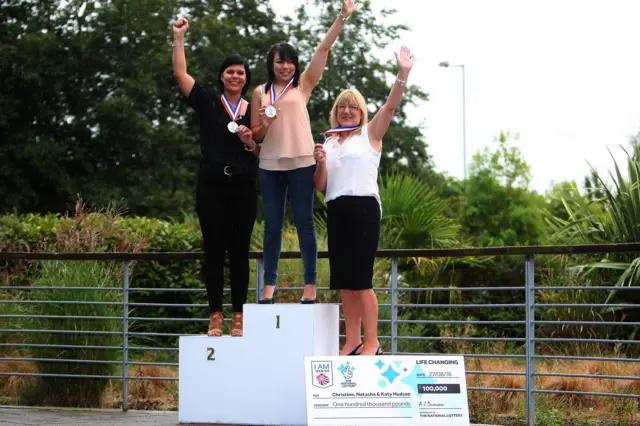 Christine Hudson, 57 and her daughters Natasha and Katy from Wolverhampton