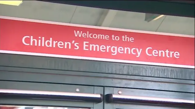 Entrance to children's A&E in Stafford