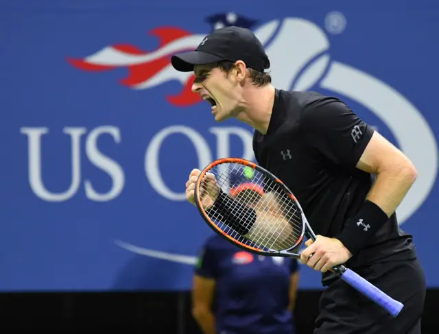 Andy Murray celebrates