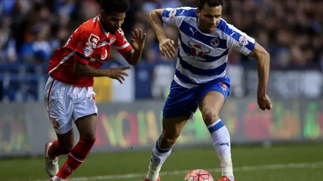 Former Walsall defender Rico Henry and Hal Robson-Kanu when he played for Reading