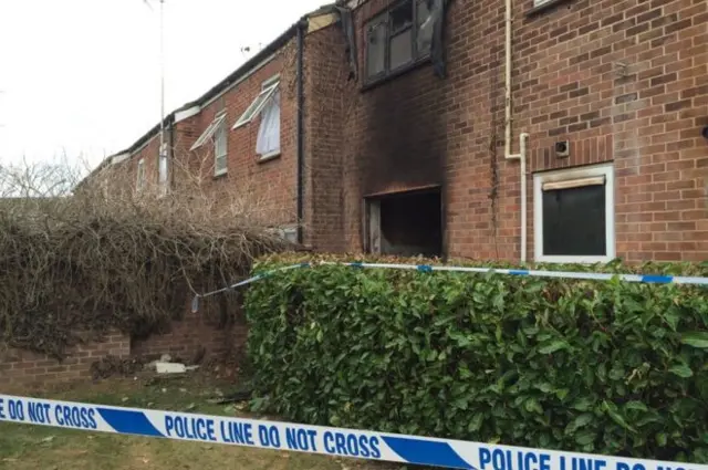 Fire burnt flat in Colchester