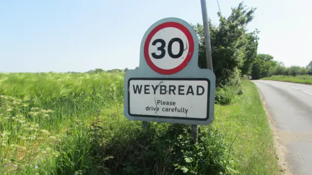 Weybread sign