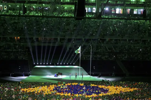 Dancers take part in the opening ceremony