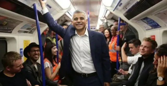 Sadiq Khan at the launch of Night Tube