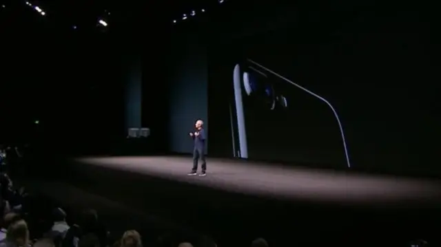 Apple's chief executive Tim Cook introduced the iPhone 7 at the California launch