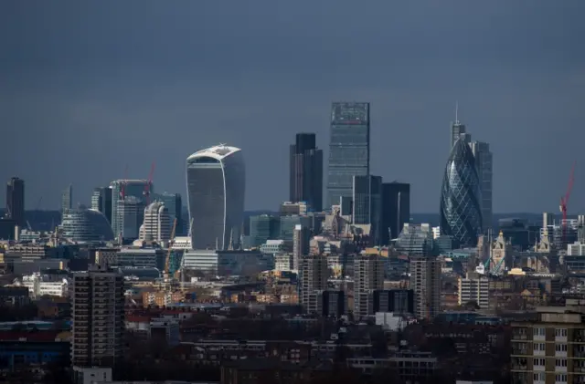 Aerial view of London