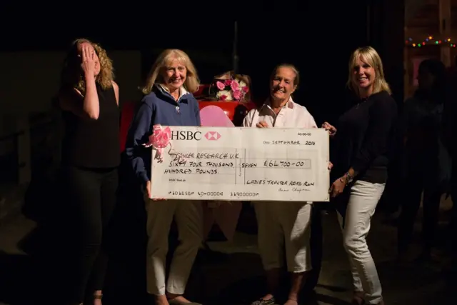 Pink Ladies cheque presentation