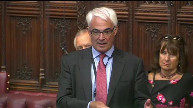 Former Labour Chancellor Alistair Darling c