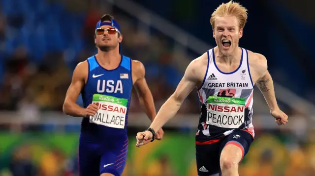 Jonnie Peacock celebrates
