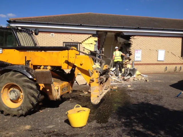 Scene of ATM theft in St Neots