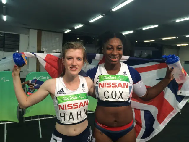 Sophie Hahn and Kadeena Cox