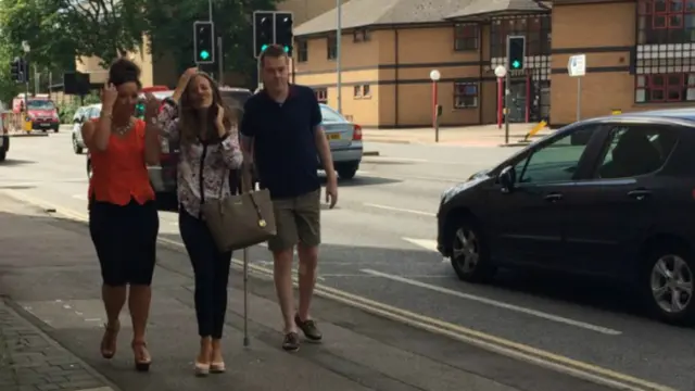 Joey Abbs arrives at court