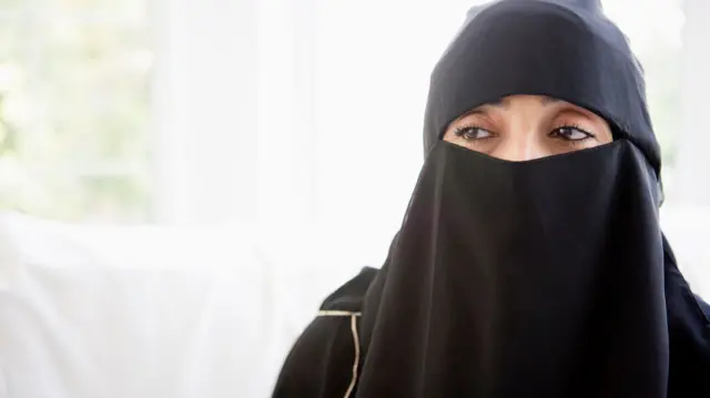 Woman wearing a burka