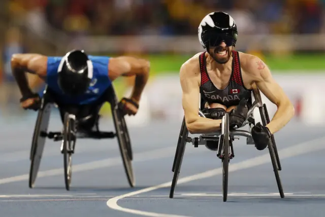 Brent Lakatos of Canada celebrates