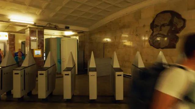 A moscow subway entrance