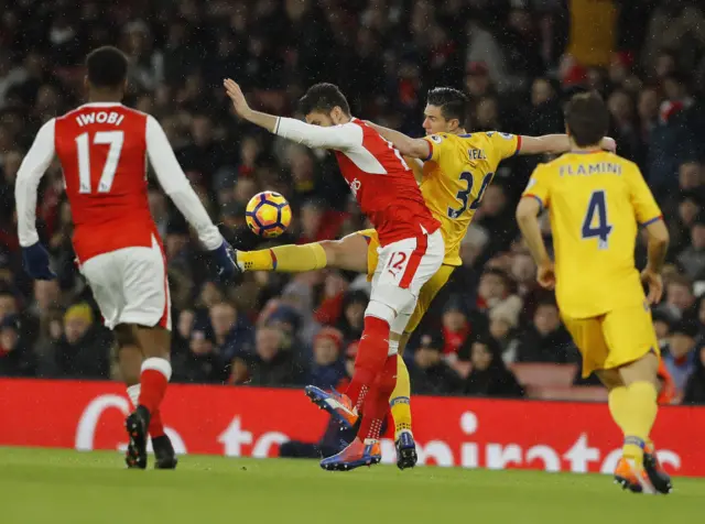 Olivier Giroud in action