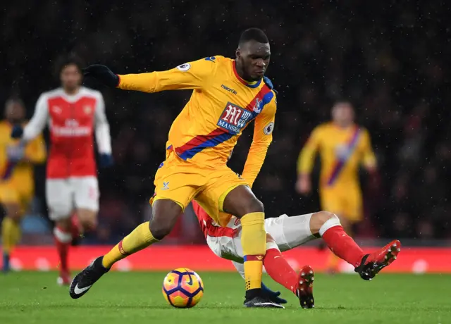 Christian Benteke in action for Crystal Palace