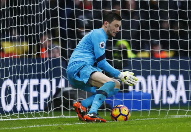 Younes Kaboul scores past hugo Lloris