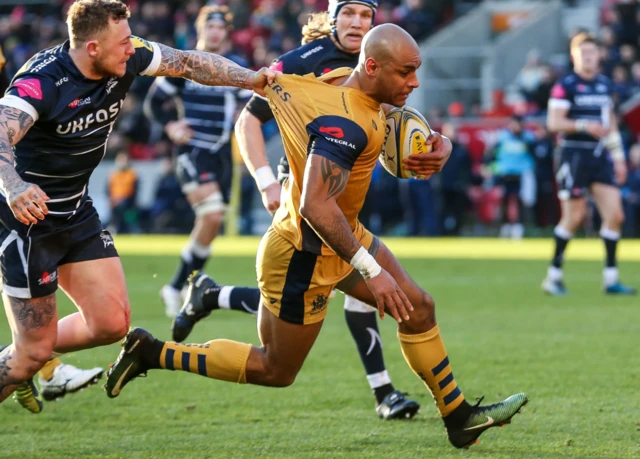 Tom Varndell try for Bristol